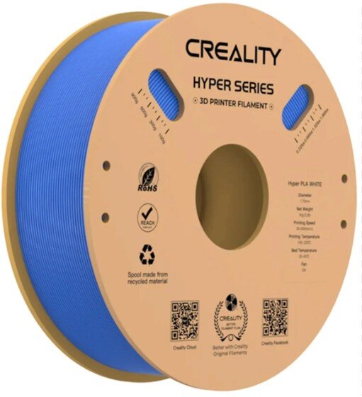 Філамент для 3D принтера Creality Hyper PLA 1кг 1.75мм Blue (3301010341)