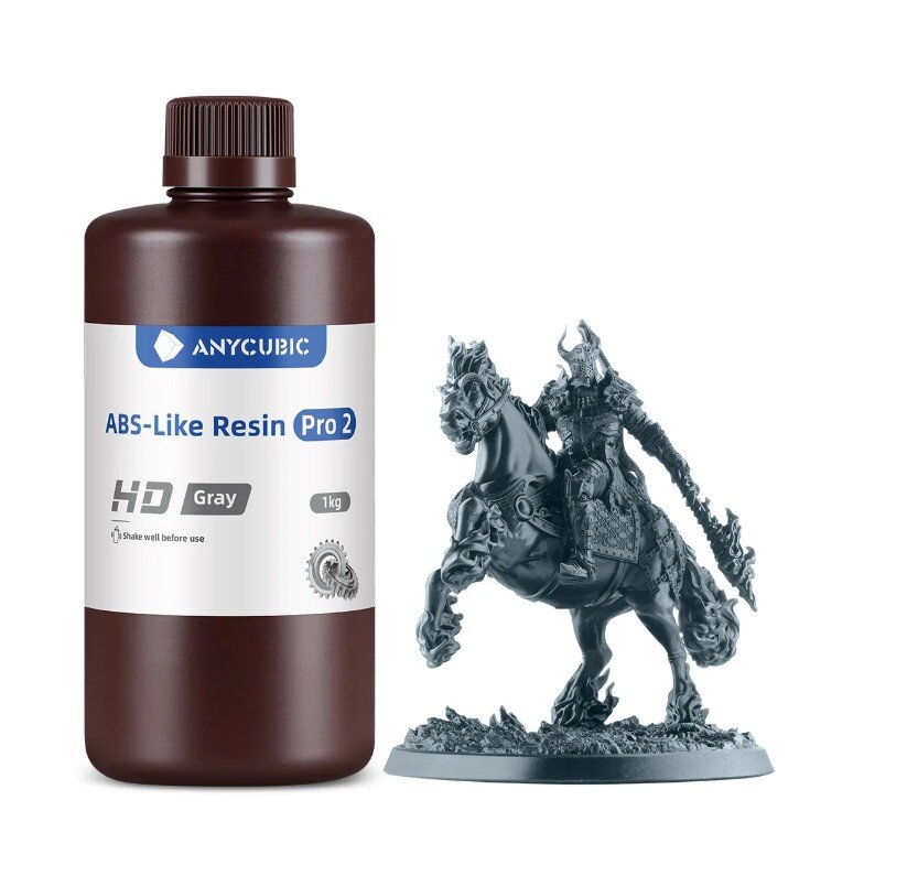 Фотополімерна смола Anycubic ABS-Like Resin Pro 2 1кг HD Grey