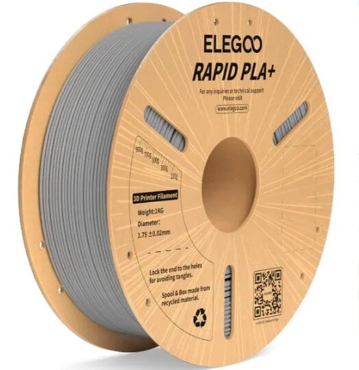 Філамент для 3D принтера ELEGOO Rapid PLA+ 1 кг 1.75мм Grey (50.203.0116)