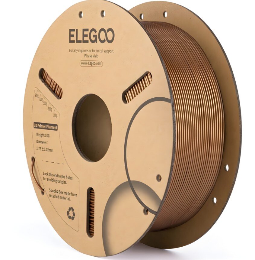 Філамент для 3D принтера ELEGOO PLA 1 кг 1.75мм Copper Filled (50.203.0465)