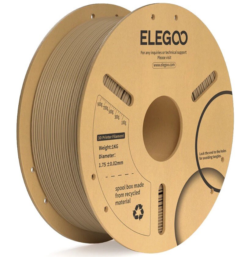 Філамент для 3D принтера ELEGOO PLA+ 1 кг 1.75мм Wood Color (50.203.0236)