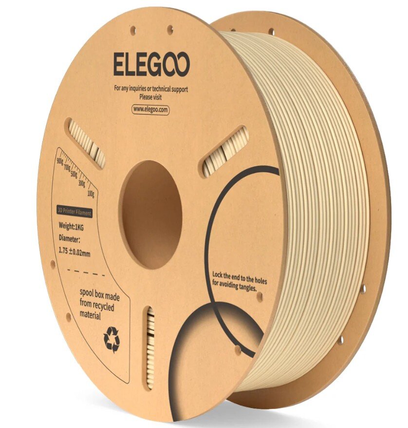 Філамент для 3D принтера ELEGOO PLA 1 кг 1.75мм Biege (50.203.0168)