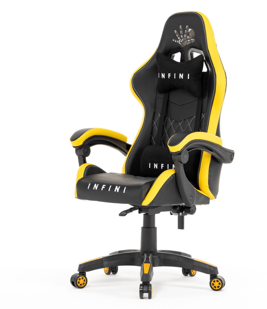 Крісло для геймерів Infini Five Black/Yellow (34538)