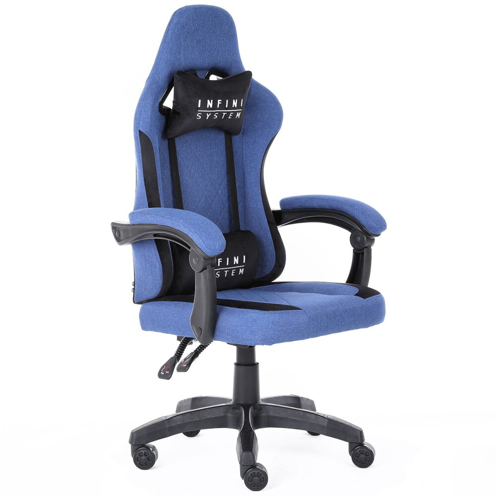 Крісло для геймінгу з тканини INFINI SYSTEM Blue (34540)