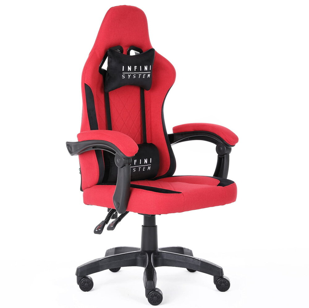 Геймерське крісло з тканини INFINI SYSTEM Red (34541)